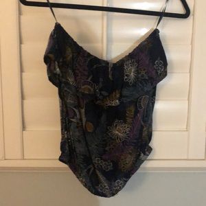 loose floral rip curl tube top
